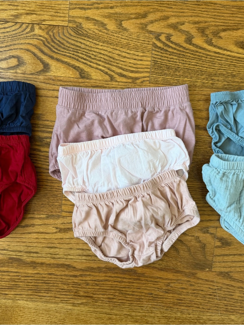 Toddler assorted bloomers/diaper covers - Pink / Blush / White/ Red / Blue